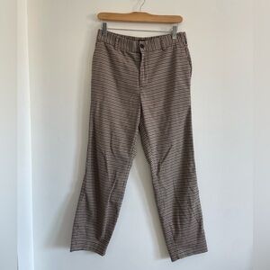 H&M Brown Checkered Chinos